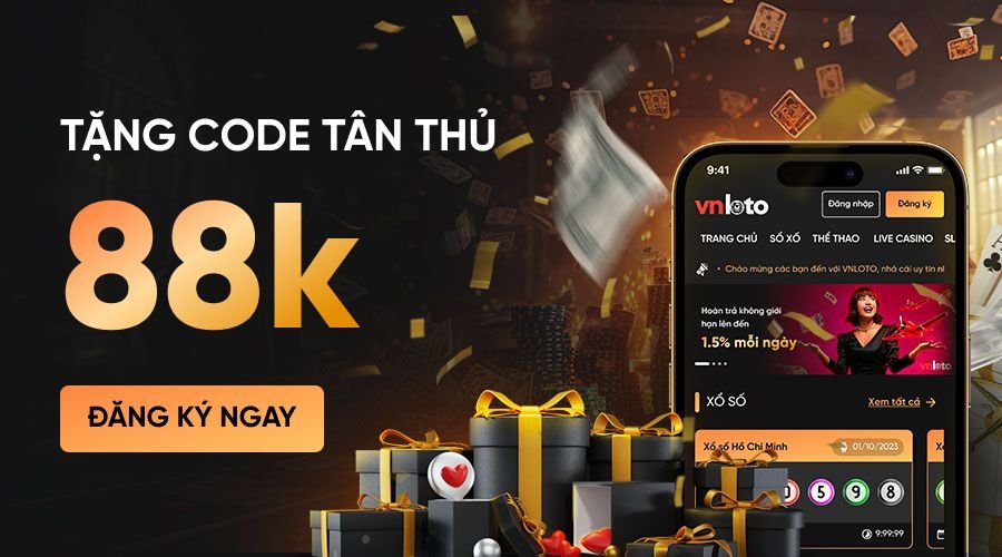 Vnloto tặng 88K miễn phí